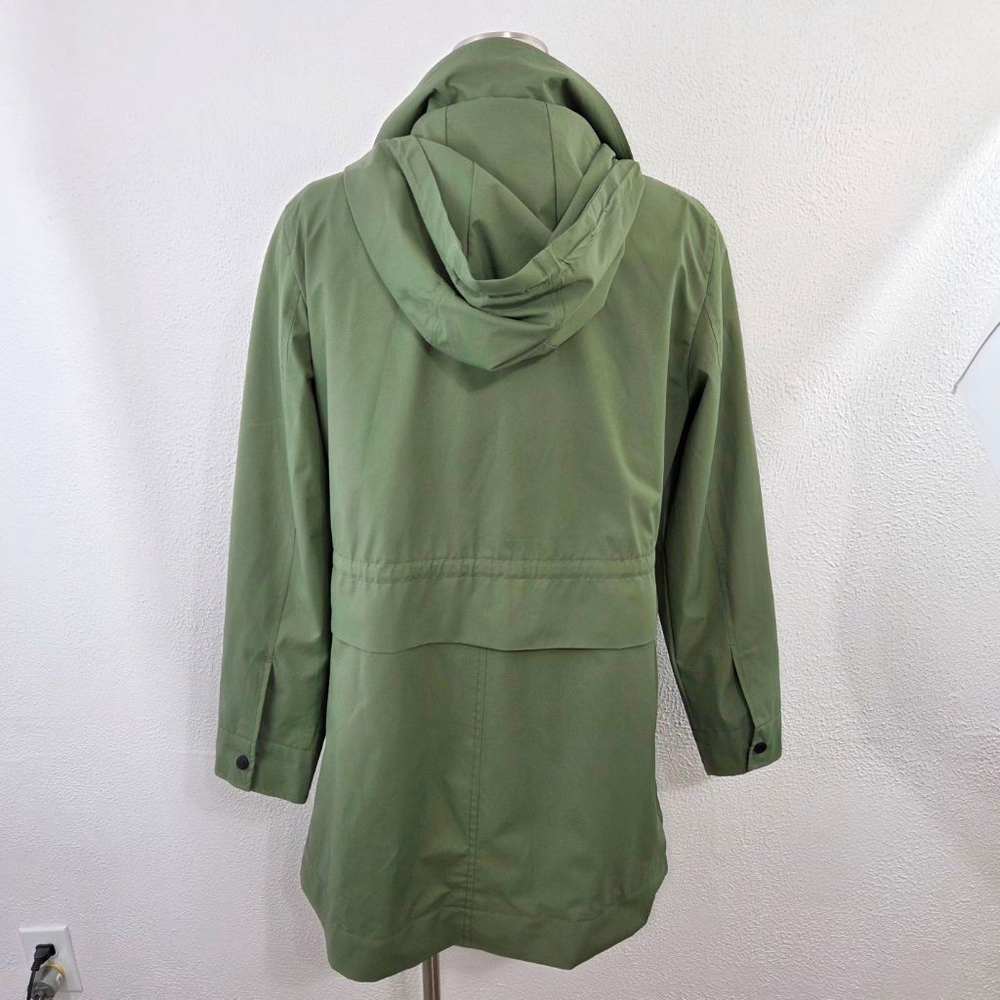Vince Camuto Water Resistant Hooded Jacket green black windbreaker womens medium - Picture 4 of 8